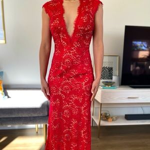 Prom, wedding or ball! Red beaded formal gown - size 2